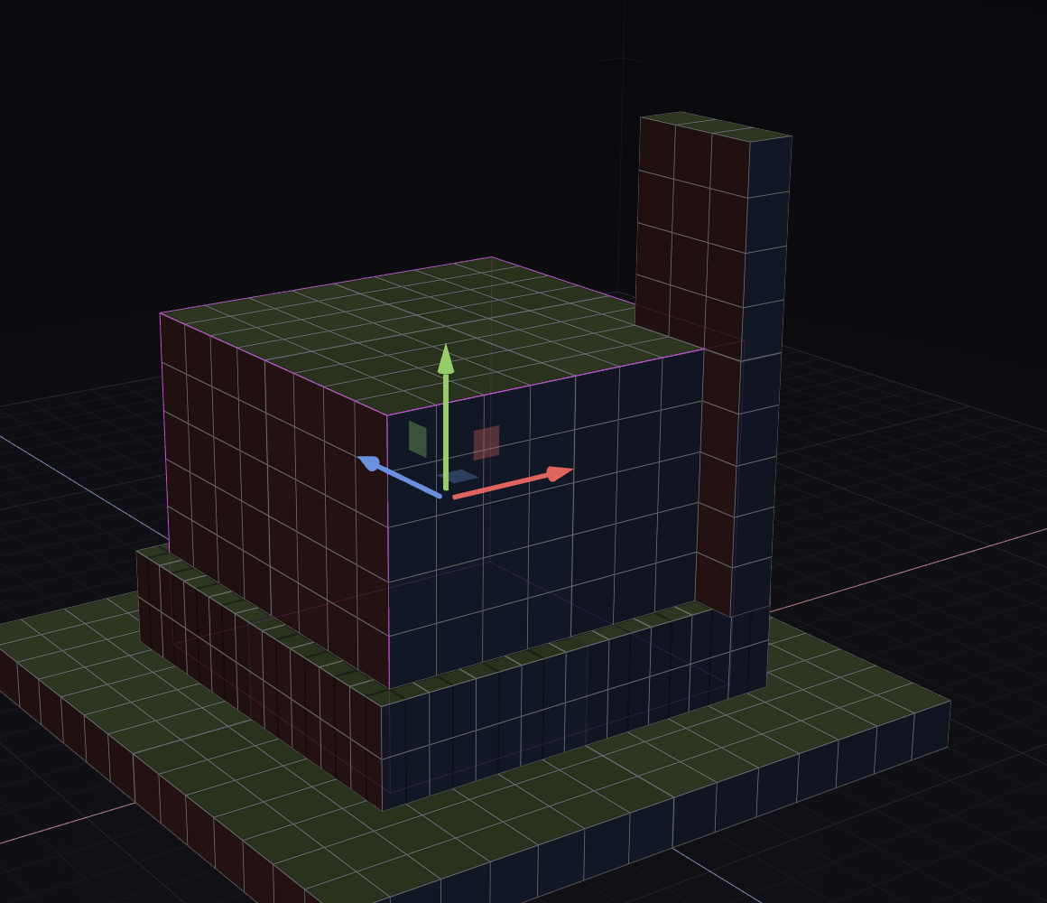 The same model with the graybox measuring grid switched on